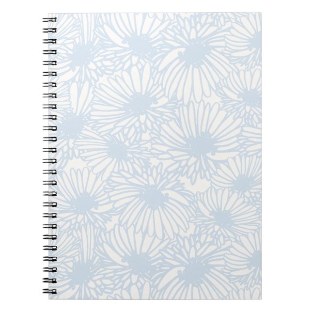 Caderno Espiral Daisy Blooms - Azul Pó (Frente)