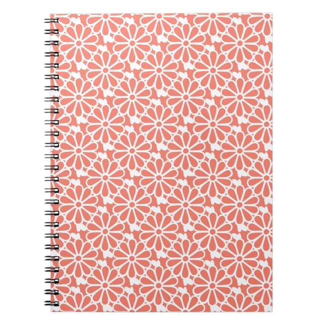 Caderno Espiral Daisy Chain - Notebook (Coral) (Frente)