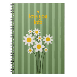 Caderno Espiral DAISY GREEN - Notebook Daisy Lot de Amor