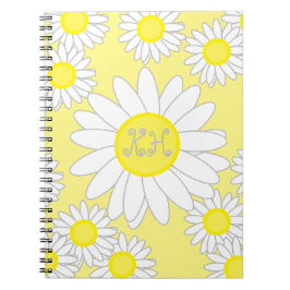 Caderno Espiral Daisy Monograma White e Yellow Tote Bag