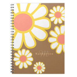 Caderno Espiral Daisy Simple Monograma Brown