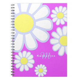 Caderno Espiral Daisy Simple Monograma Violet