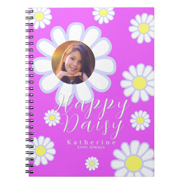 Caderno Espiral Daisy Simple Photo Violet (Frente)