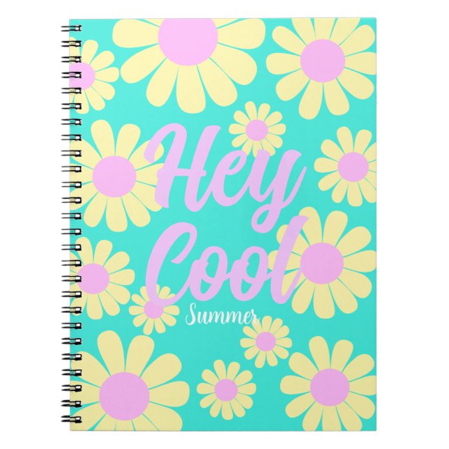Caderno Espiral Daisy Yellow Teal (Frente)