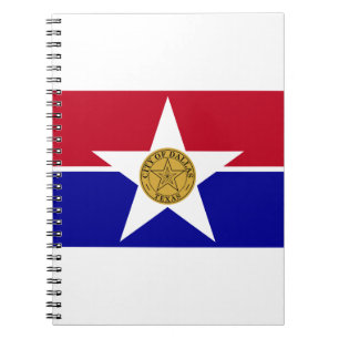Caderno Espiral Dallas Texas Flag