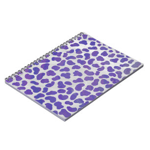 Caderno Espiral Dalmaciano Roxo e Impressão branco