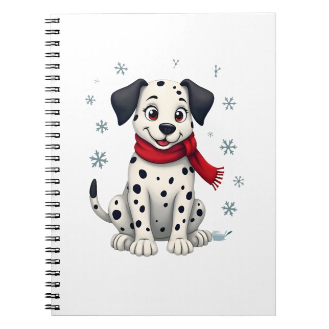 Caderno Espiral Dalmatian Snowy Fun (Frente)