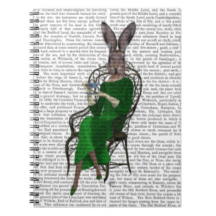 Caderno Espiral Dama Bella Rabbit Tomando chá 2