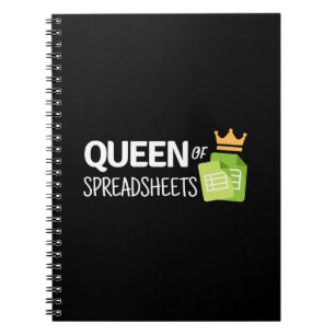 Caderno Espiral Dama de planilhas