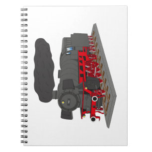 Caderno Espiral Dampflokomotive