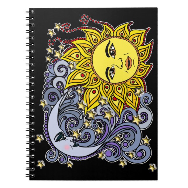 Caderno Espiral dança celestial de Carolyn @thewitchescolner (Frente)