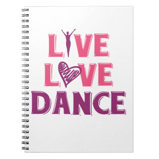 Caderno Espiral Dança De Amor Ao Vivo - Camiseta De Presente Para 