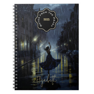Caderno Espiral Dança de chuva à meia-noite