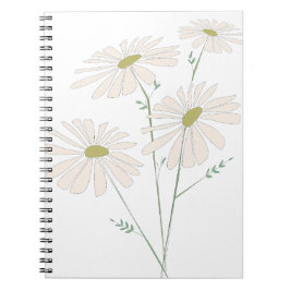 Caderno Espiral Dança de Daisy Bunch Delicate Daisy - Floral Branc