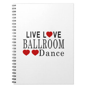 CADERNO ESPIRAL DANÇA DE SALÃO DE BAILE VIVA DO AMOR