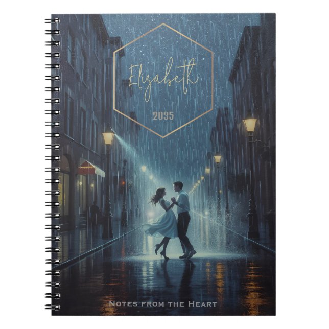 Caderno Espiral Dança na Chuva - Notebook & Planner (Frente)