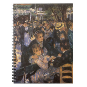 Caderno Espiral Dança no Le Moulin de la Galette por Pierre Renoir