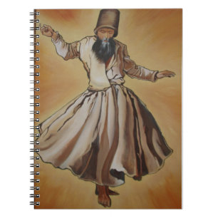 Caderno Espiral Dançando Dervish Ottoman Dynastia Art