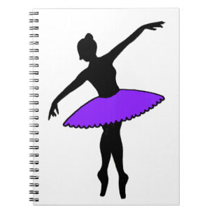 Caderno Espiral Dançarina Ballerina Dance Balé Roxa Dançarina Danc