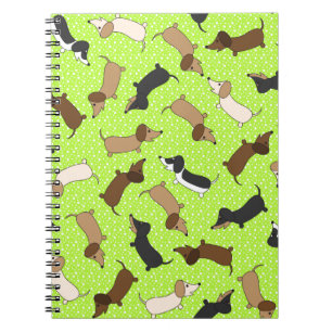 Caderno Espiral Dançarinas (Verde limão)