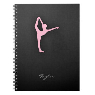 Caderno Espiral Dançarino da Balé rosa claro