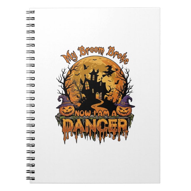 Caderno Espiral Dançarino da Vassoura Quebrada Casa Assombrada de  (Frente)