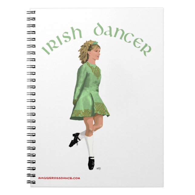 Caderno Espiral Dançarino Irlandês - Verde (Frente)