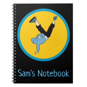 Caderno Espiral Dançarino moderno estilo da rua Hip Hop