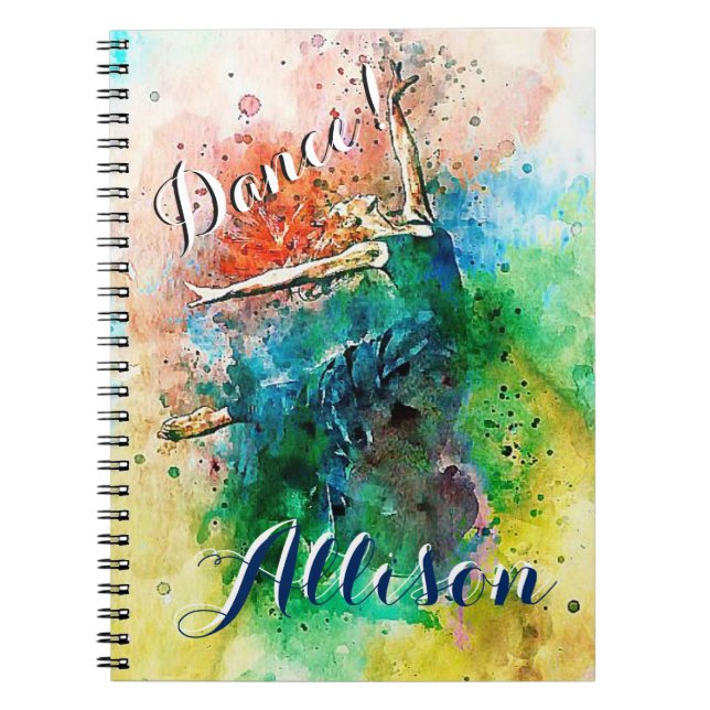 Caderno Espiral Dançarino personalizado (Frente)
