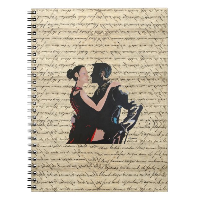 Caderno Espiral Dançarinos Tango (Frente)