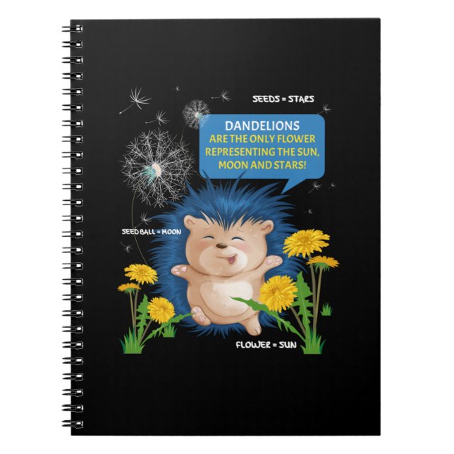 Caderno Espiral Dandelion Dancing Hedgehog Educacional (Frente)