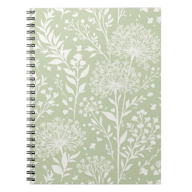 Caderno Espiral Dandelion Doce Neutro - Oliva Suave (Frente)