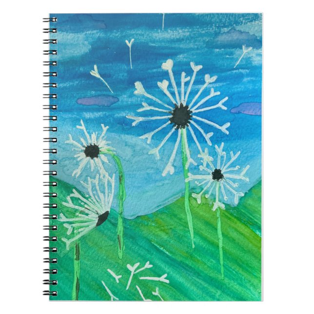 Caderno Espiral Dandelion Watercolor (Frente)