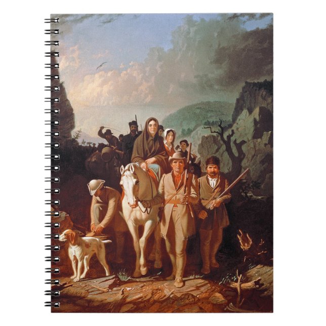 Caderno Espiral Daniel Boone escoltando colonos  (Frente)