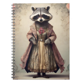 Caderno Espiral "Dapper Little Raccoon" Vintage Spiral Notebook