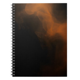 Caderno Espiral Dark Amber Smoke Abstract Art Notebook