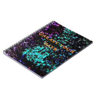 Caderno Espiral Dark galaxy abstract Spiral Photo Notebook,Dark