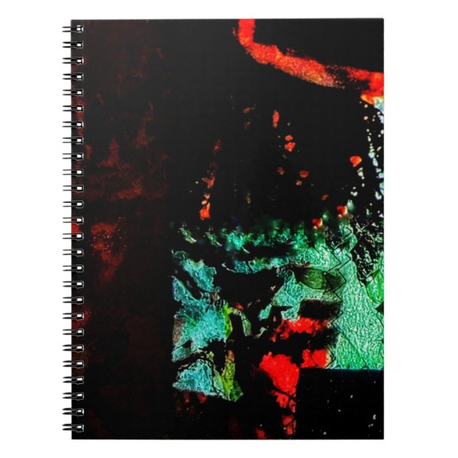 Caderno Espiral Dark orange abstract Spiral Photo Notebook,Bold (Frente)