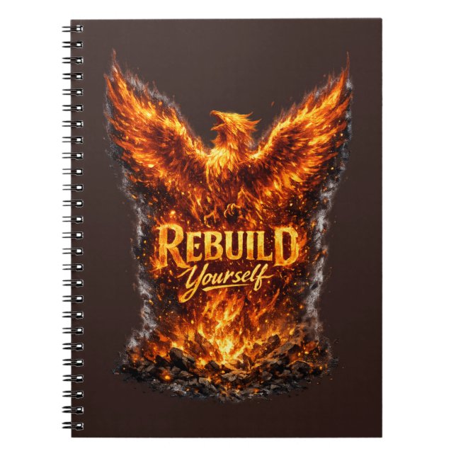 Caderno Espiral Dark Phoenix Motivation Design (Frente)