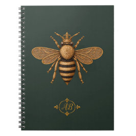 Caderno Espiral Dark Romance Royal Bee | Floresta Profunda Verde