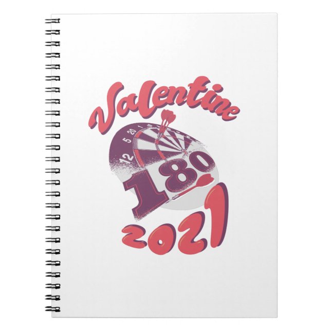 Caderno Espiral Darts é meu Valentine 2021 (Frente)