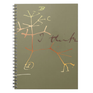 Caderno Espiral Darwin, eu penso a árvore da vida