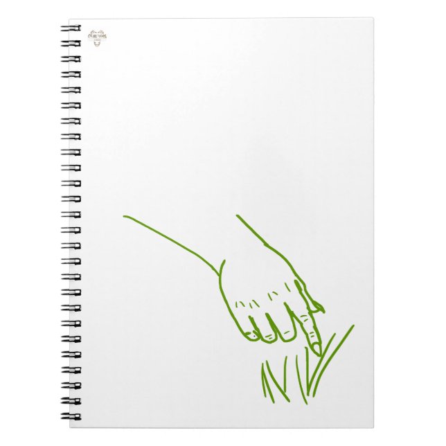 Caderno Espiral Daryl Goblin Mão Verde Toca Grama (Frente)