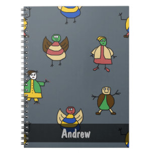 Caderno Espiral Das crianças da vara pessoas do menino do teste
