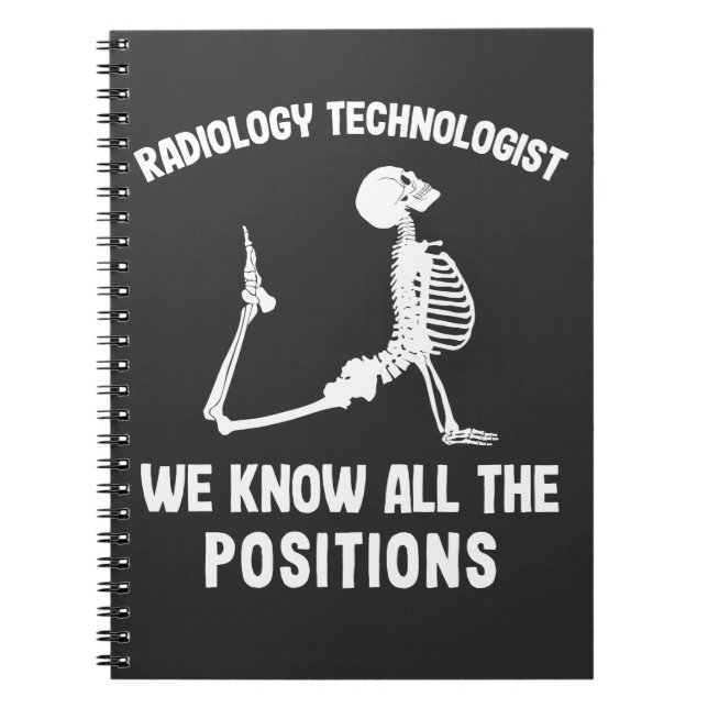 Caderno Espiral Data A Rad Tech Radiologist Skeleton Radiology (Frente)