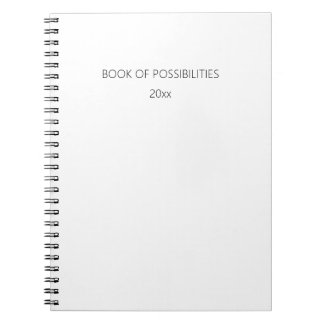 Caderno Espiral Data Personalizada do Diário Minimalista Elegante