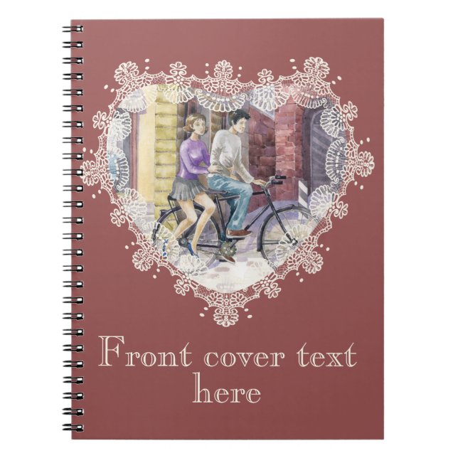 Caderno Espiral Data romântica (Frente)