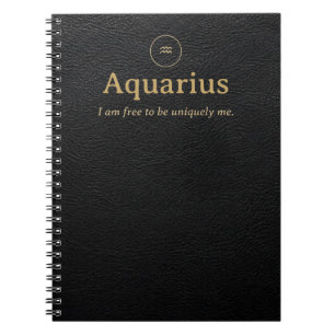 Caderno Espiral de Água - Aparência de Couro Sinté