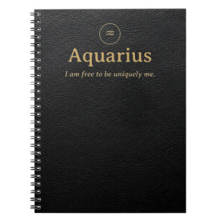 Caderno Espiral de Água - Aparência de Couro Sinté
