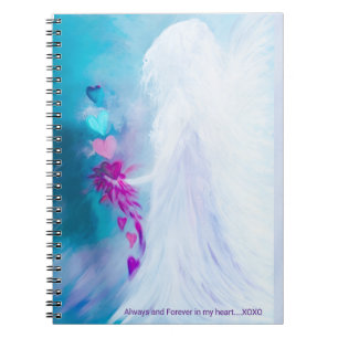 Caderno espiral de Angel hearts Always and Forever